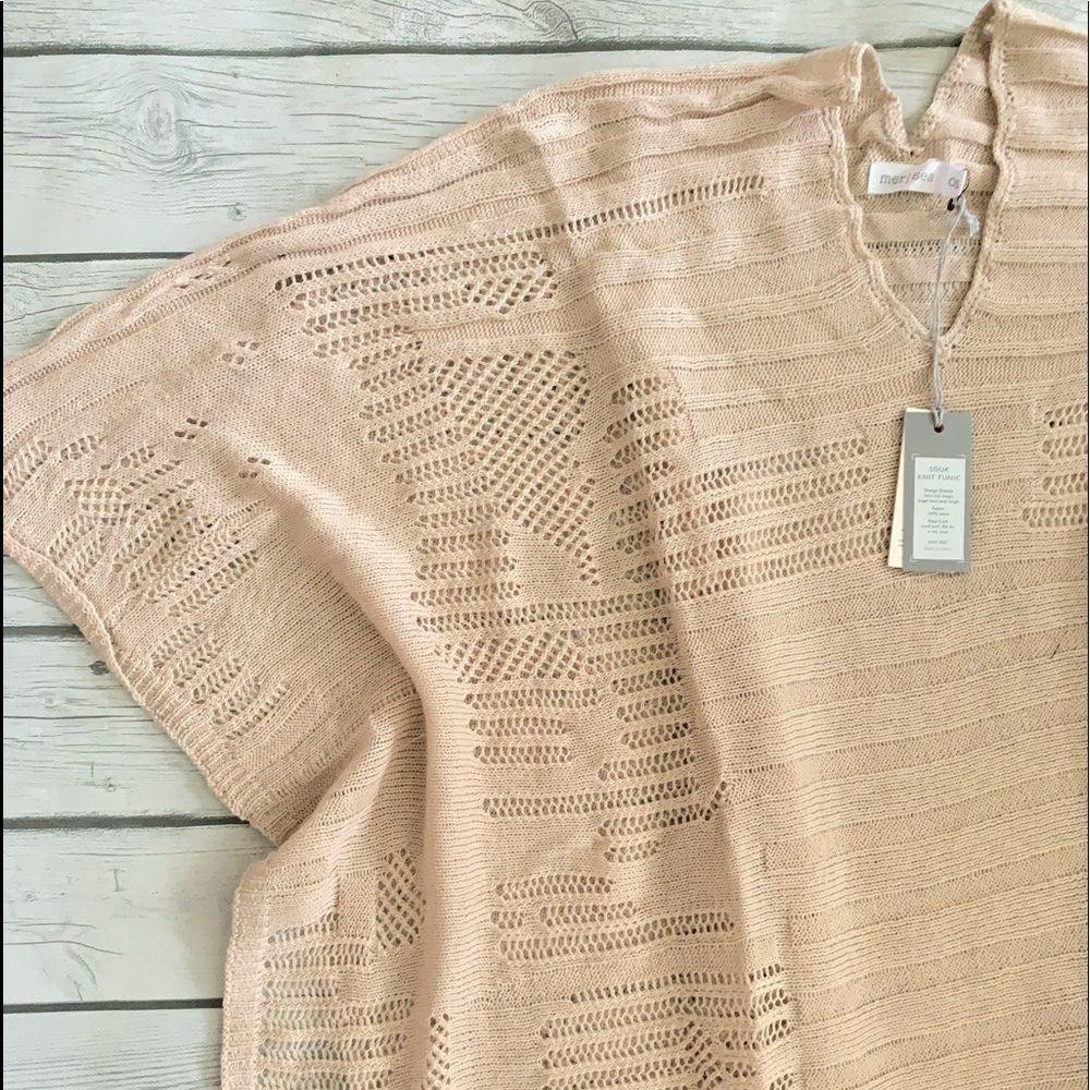 Mersea souk knit tunic-beige-NWT-OS - Picture 6 of 13